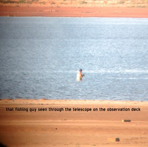 Guy fishing -- close up