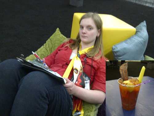 lounging at the Halloween and Party Expo