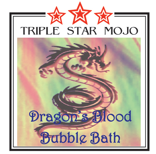 Picture of Triple Star Mojo Dragon's Blood Bubble Bath product label art