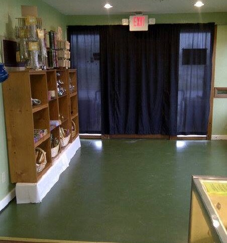 Newly expanded incense section and a fresh coat of paint on the floor!